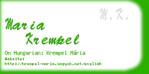 maria krempel business card